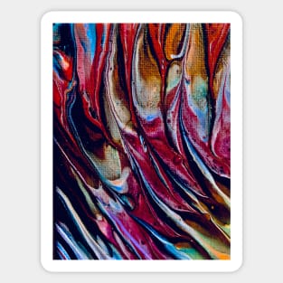 Colorful acrylic abstract pouring art Sticker